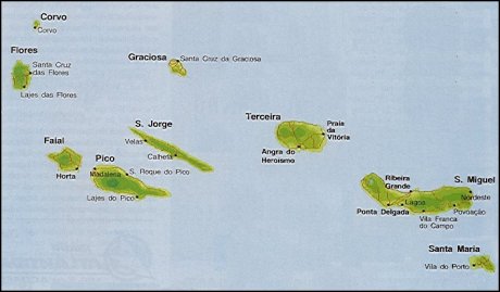 Mapa Açores